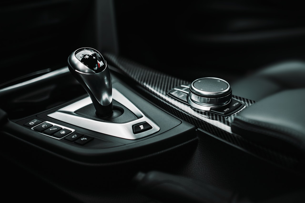 Close-up of an automatic car gear selector